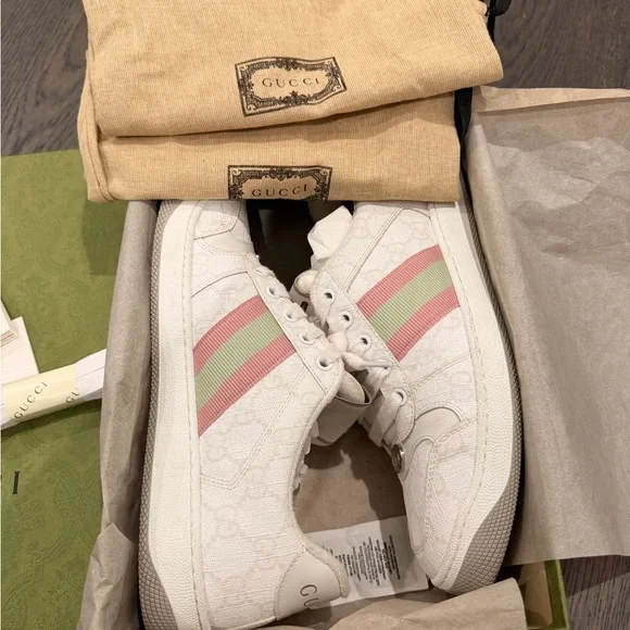 Gucci Women’s Screener Sneakers – Like New, Size EU 38 / US Women’s 8 - Picture 15 of 17